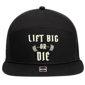 King Of Juco Merch Lift Big Or Die 7 Panel Mesh Trucker Snapback Hat