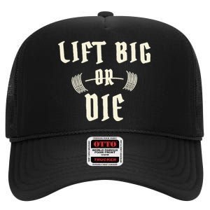 King Of Juco Merch Lift Big Or Die High Crown Mesh Back Trucker Hat