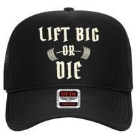 King Of Juco Merch Lift Big Or Die High Crown Mesh Back Trucker Hat