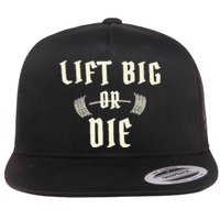 King Of Juco Merch Lift Big Or Die Flat Bill Trucker Hat