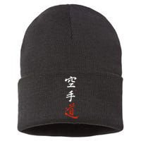 Karate Original Japanese Karate Do Kanji Calligraphy Sustainable Knit Beanie