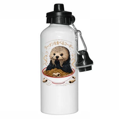 Kawaii Otter Japanese Ra noodles soup Otter Lover Aluminum Water Bottle 