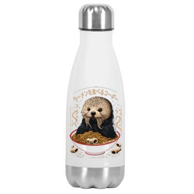 Kawaii Otter Japanese Ra noodles soup Otter Lover Stainless Steel Insulated Water Bottle