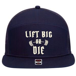 King Of Juco Merch Lift Big Or Die 7 Panel Mesh Trucker Snapback Hat