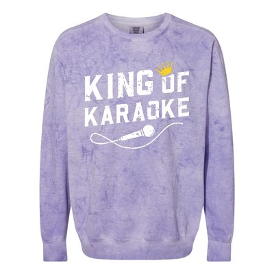 King Of Karaoke Funny Singing Singer Gift Colorblast Crewneck Sweatshirt