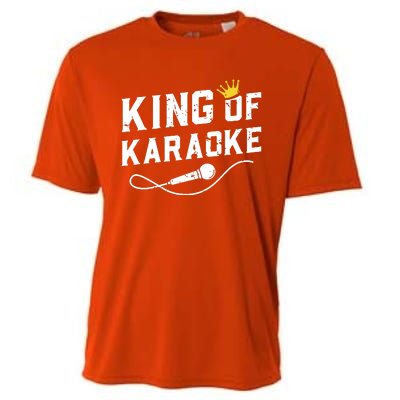 King Of Karaoke Funny Singing Singer Gift Cooling Performance Crew T-Shirt