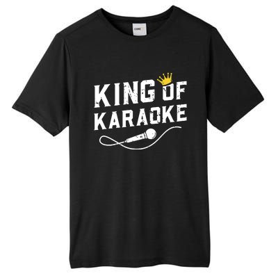 King Of Karaoke Funny Singing Singer Gift Tall Fusion ChromaSoft Performance T-Shirt