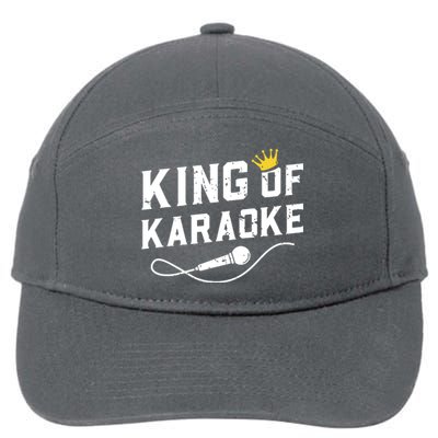 King Of Karaoke Funny Singing Singer Gift 7-Panel Snapback Hat