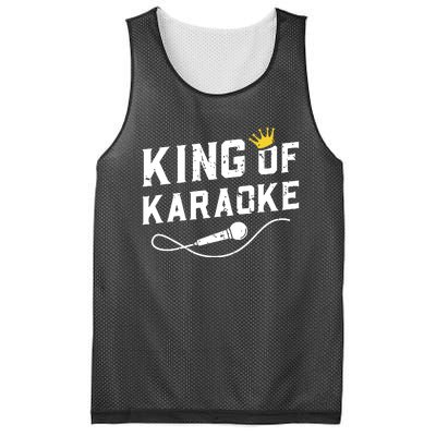 King Of Karaoke Funny Singing Singer Gift Mesh Reversible Basketball Jersey Tank