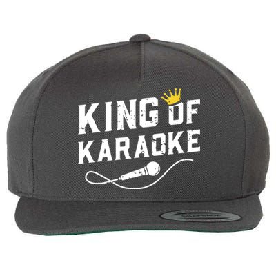 King Of Karaoke Funny Singing Singer Gift Wool Snapback Cap