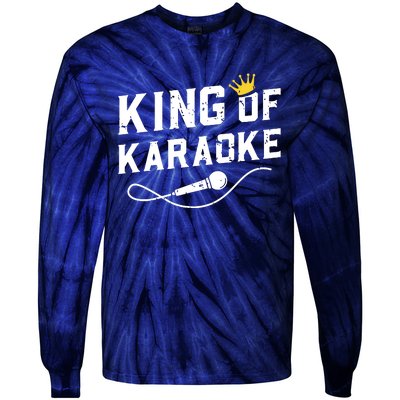 King Of Karaoke Funny Singing Singer Gift Tie-Dye Long Sleeve Shirt