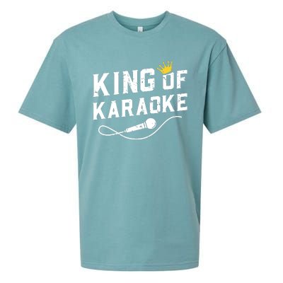 King Of Karaoke Funny Singing Singer Gift Sueded Cloud Jersey T-Shirt