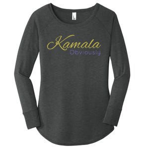 Kamala Obviously Kamala Harris Vote 2024 Women's Perfect Tri Tunic Long Sleeve Shirt