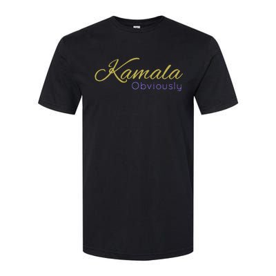 Kamala Obviously Kamala Harris Vote 2024 Softstyle® CVC T-Shirt