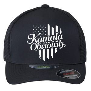 Kamala Obviously Kamala Harris Vote 2024 Flexfit Unipanel Trucker Cap