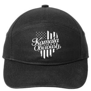 Kamala Obviously Kamala Harris Vote 2024 7-Panel Snapback Hat