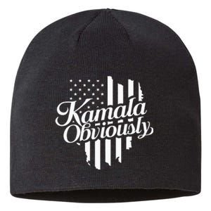 Kamala Obviously Kamala Harris Vote 2024 Sustainable Beanie