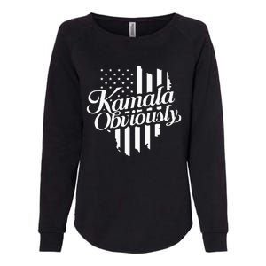 Kamala Obviously Kamala Harris Vote 2024 Womens California Wash Sweatshirt