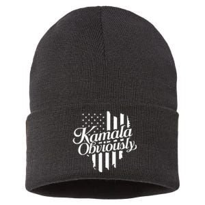 Kamala Obviously Kamala Harris Vote 2024 Sustainable Knit Beanie