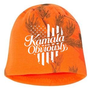 Kamala Obviously Kamala Harris Vote 2024 Kati - Camo Knit Beanie