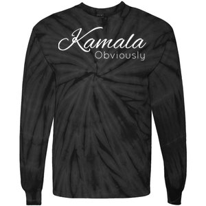 Kamala Obviously Kamala Harris Vote 2024 Tie-Dye Long Sleeve Shirt