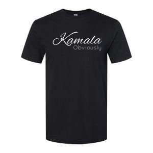 Kamala Obviously Kamala Harris Vote 2024 Softstyle CVC T-Shirt