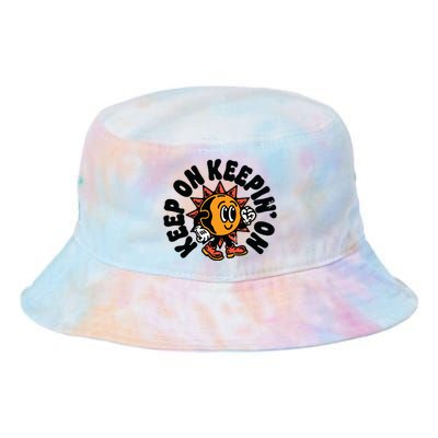 Keep On Keepin On Retro Positivity Vintage Tie Dye Newport Bucket Hat