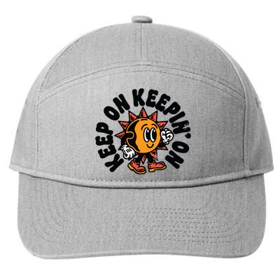 Keep On Keepin On Retro Positivity Vintage 7-Panel Snapback Hat