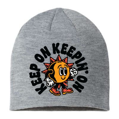 Keep On Keepin On Retro Positivity Vintage Sustainable Beanie