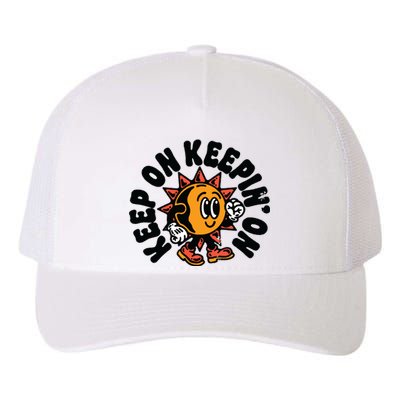 Keep On Keepin On Retro Positivity Vintage Yupoong Adult 5-Panel Trucker Hat