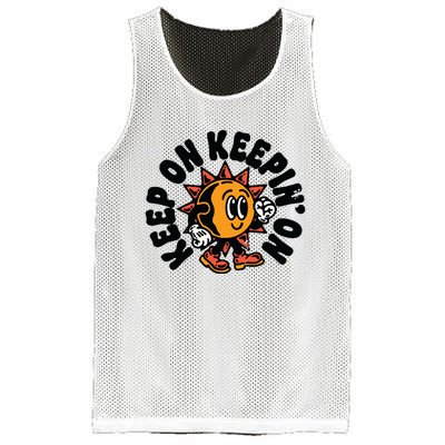 Keep On Keepin On Retro Positivity Vintage Mesh Reversible Basketball Jersey Tank