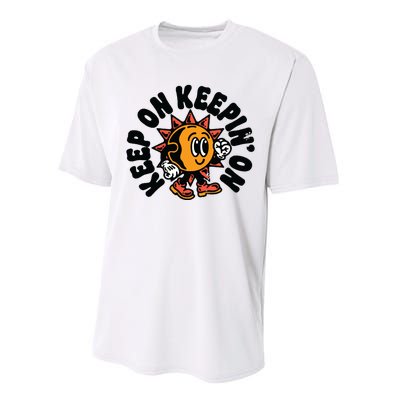 Keep On Keepin On Retro Positivity Vintage Performance Sprint T-Shirt