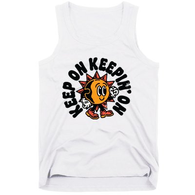 Keep On Keepin On Retro Positivity Vintage Tank Top