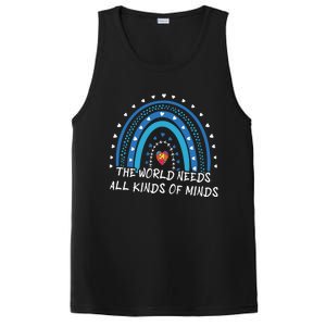 Kinds Of Minds Puzzle April Blue Rainbow Autism Awareness Meaningful Gift PosiCharge Competitor Tank