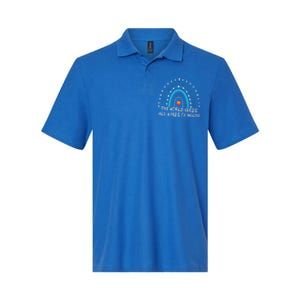 Kinds Of Minds Puzzle April Blue Rainbow Autism Awareness Meaningful Gift Softstyle Adult Sport Polo