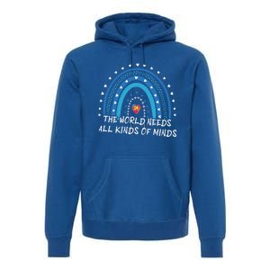 Kinds Of Minds Puzzle April Blue Rainbow Autism Awareness Meaningful Gift Premium Hoodie