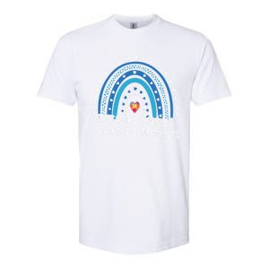 Kinds Of Minds Puzzle April Blue Rainbow Autism Awareness Meaningful Gift Softstyle CVC T-Shirt