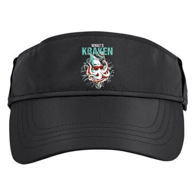 Kraken Ocean Monster Diver Surfer Beach Lover Whats Kraken Adult Drive Performance Visor