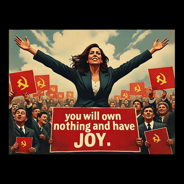 Kamunist Own Nothing And Have Joy Stop The Kammunism Harris Full-Length Apron With Pockets