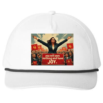 Kamunist Own Nothing And Have Joy Stop The Kammunism Harris Snapback Five-Panel Rope Hat