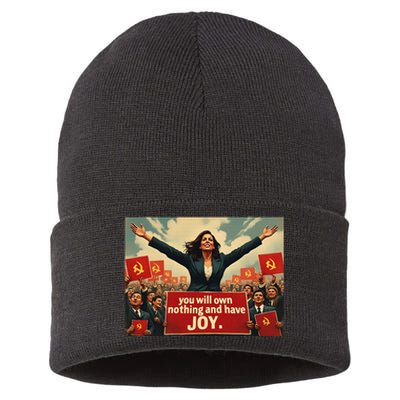 Kamunist Own Nothing And Have Joy Stop The Kammunism Harris Sustainable Knit Beanie