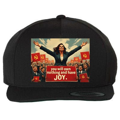 Kamunist Own Nothing And Have Joy Stop The Kammunism Harris Wool Snapback Cap