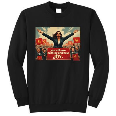 Kamunist Own Nothing And Have Joy Stop The Kammunism Harris Tall Sweatshirt