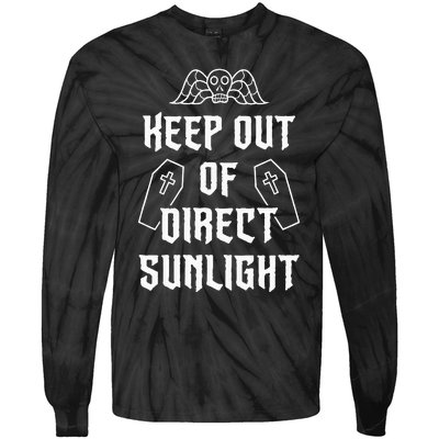 Keep Out Of Direct Sunlight Vampire Tie-Dye Long Sleeve Shirt