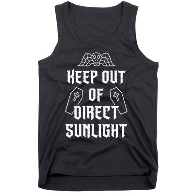 Keep Out Of Direct Sunlight Vampire Tank Top