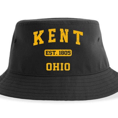 Kent Ohio OH Vintage State Athletic Style Sustainable Bucket Hat