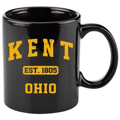Kent Ohio OH Vintage State Athletic Style 11oz C Handle Ceramic Mug