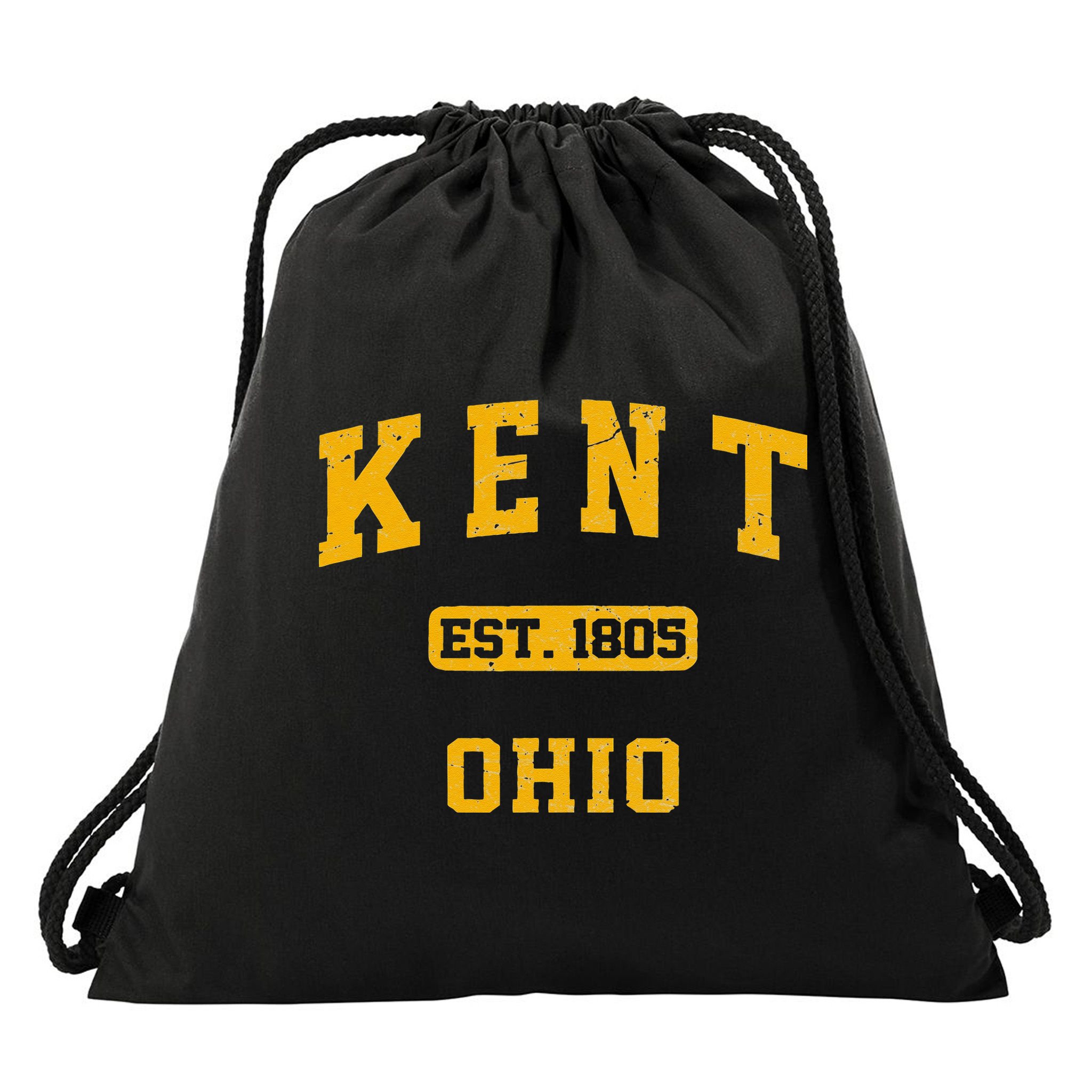 Kent Ohio OH Vintage State Athletic Style Drawstring Bag