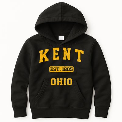 Kent Ohio OH Vintage State Athletic Style Kids Hoodie