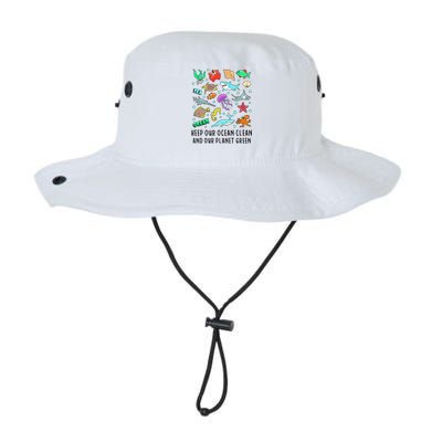 Keep Our Ocean Clean And Our Planet Green Save Earth Legacy Cool Fit Booney Bucket Hat